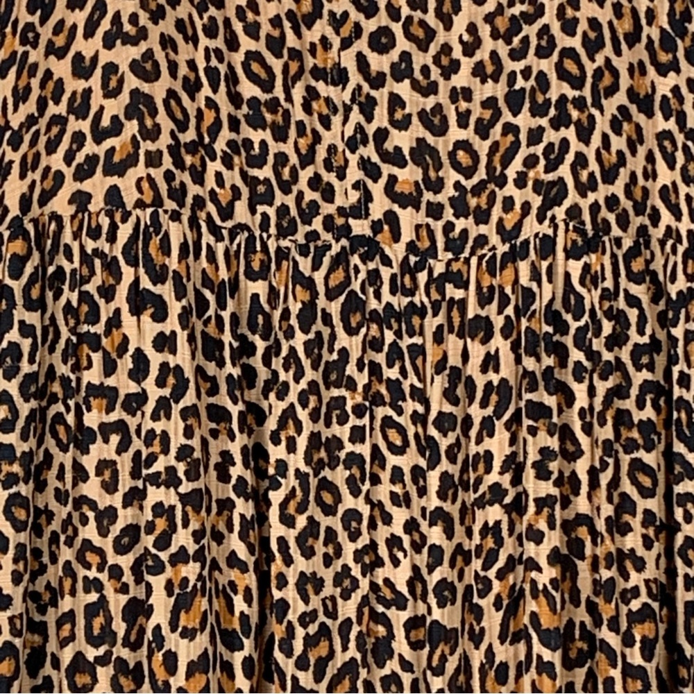 Wonderly NWT Leopard Print Long Sleeve V-Neck Tiered Skirt Mini Dress - Size 3X - Picture 7 of 16